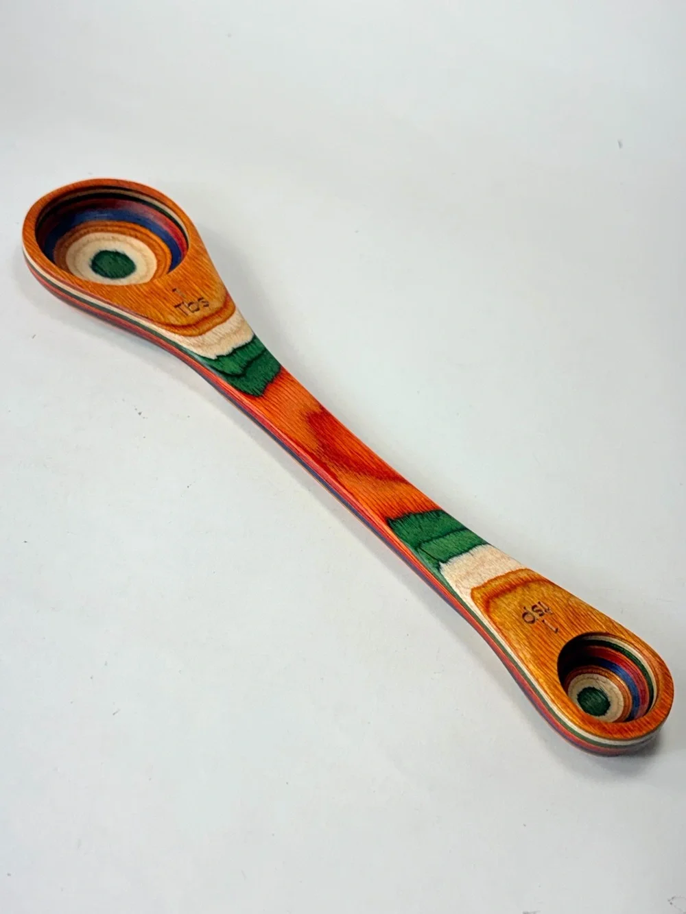 Baltique Wood 2 in 1 Measuring Spoon Colorful Striped Wood
